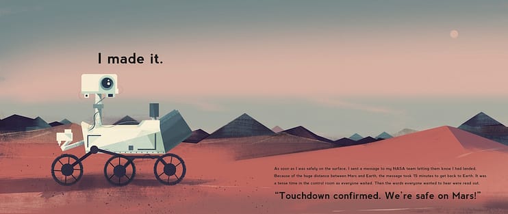 Curiosity Mars Rover picture book review inner